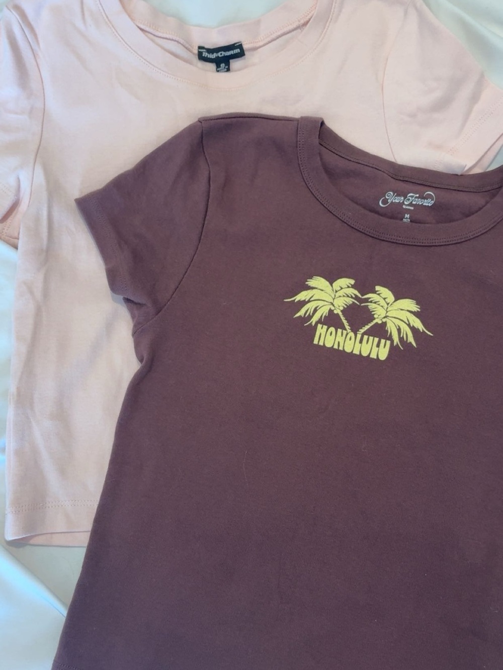 Third Charm Pink Star Tee & Your Favorite Honolulu Top, 2 - PACK